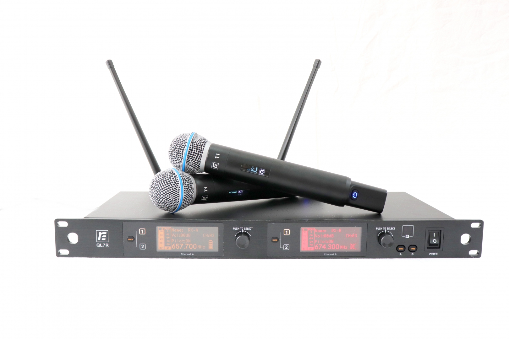 RFIntell QL7R/T1-A 651,800-683,400 МГц 2-канальная радиосистема с 2-мя ручными микрофонами в Чукотском АО