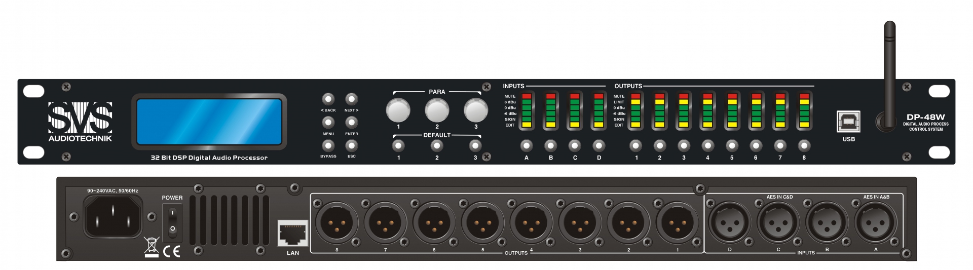 SVS Audiotechnik DP-48W Цифровой процессор: 4 входа 8 выходов в Чукотском АО