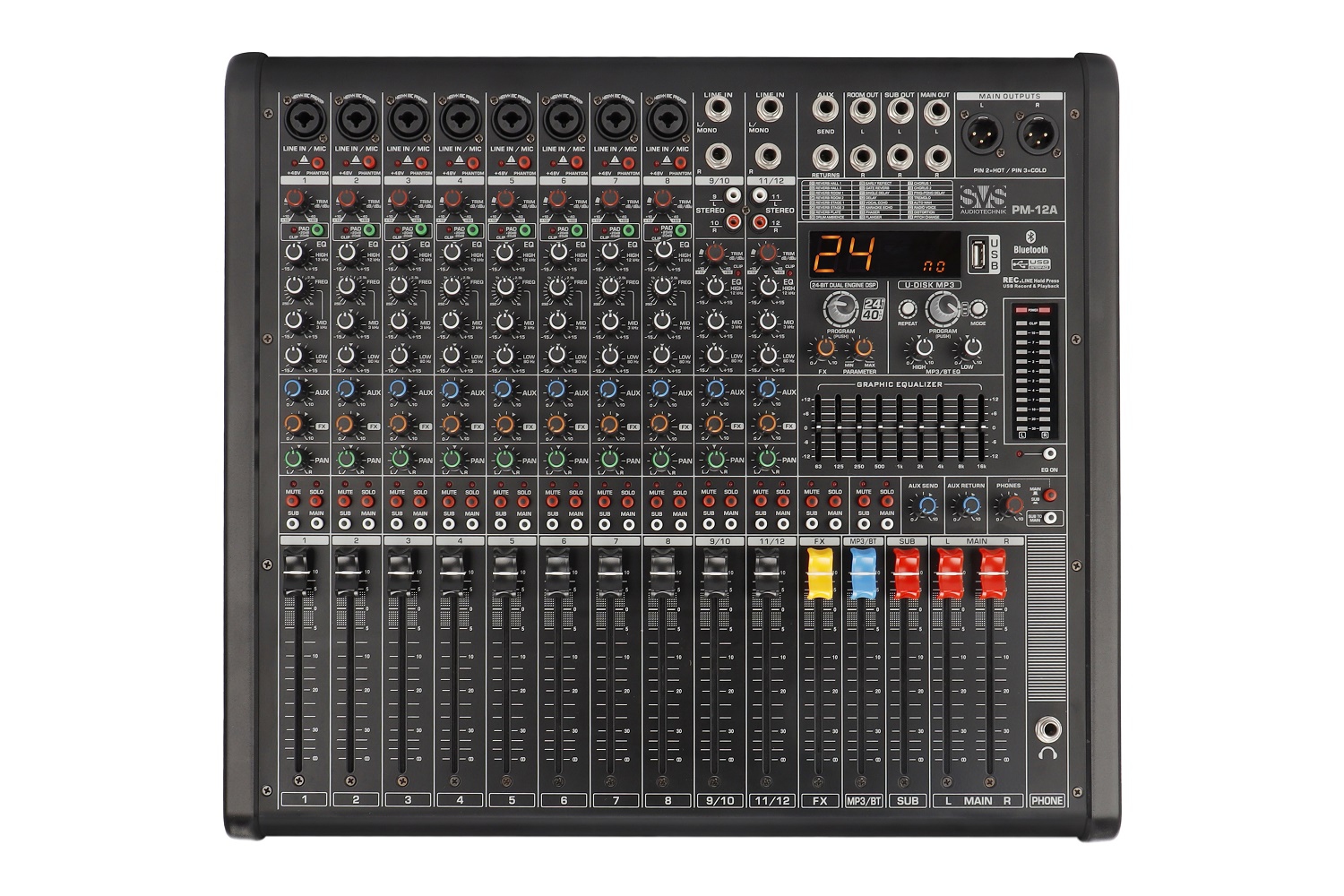 SVS Audiotechnik mixers PM-12A Активный аналоговый микшерный пульт, 12-канальный в Чукотском АО